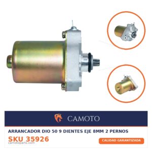 Arrancador Dio 50 9 Dientes Eje 8mm 2 Pernos